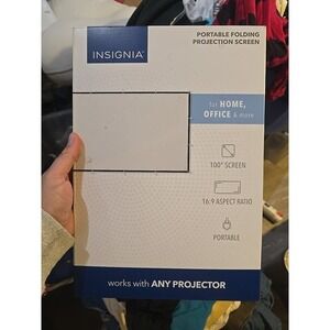 Insignia 100" - Home Theater Portable Folding Projector Screen 16:9 Aspect Ratio